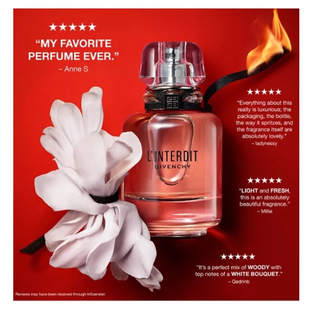 Givenchy L’Interdit EDP White Floral Patchouli-Travel Size 10ml,0.3oz-BOXED-NEW - Picture 3 of 10